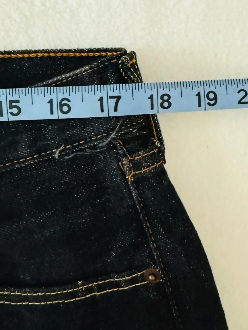 Levi Mens 501 Straight Leg Dark Blue Jeans w36 32L,